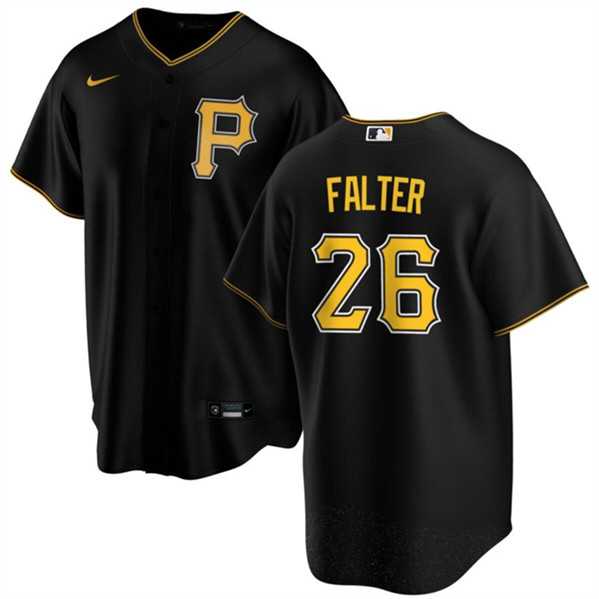 Mens Pittsburgh Pirates #26 Bailey Falter Black Cool Base Baseball Stitched Jersey Dzhi->pittsburgh pirates->MLB Jersey